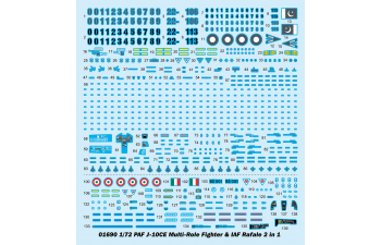Сборная модель многоцелевой истребитель ВВС Филиппин J-10CE и израильский Rafale 2 в 1