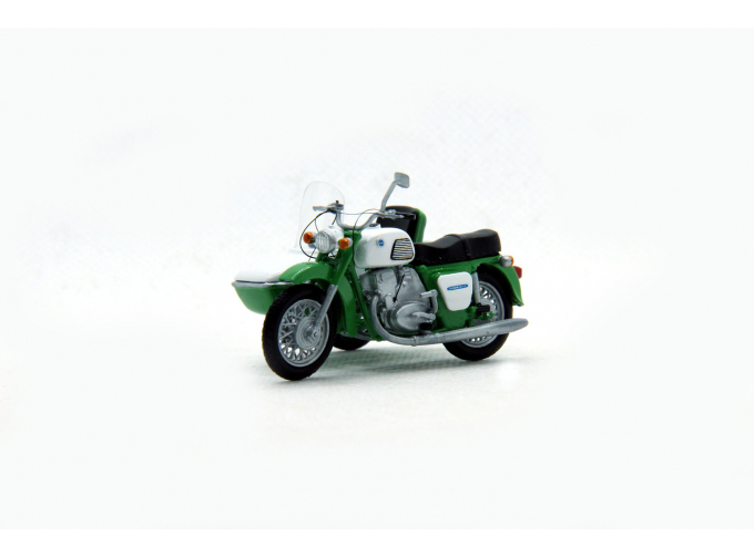 Мотоцикл Планета-3 c коляской, бело-зеленый