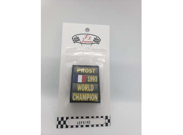 Информационное табло (пит-борд) Alain Prost World Champion F1 Sign (1993)
