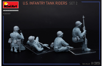 Сборная модель фигурки американские пехотинцы на танке / Usa Infantry Tank Riders Military Figures