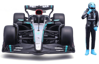 MERCEDES GP F1 W15 Eq Performance Team Amg Petronas Motorsport №63 Season (2024) George Russell - With Pilot, Black Silver Green