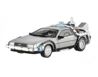 DeLorean DMC with Mr.Fusion Silver BACK TO THE FUTURE TIME MACHINES, silver