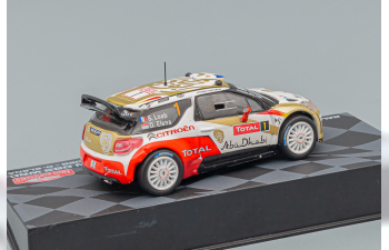 CITROEN Ds3 Wrc Total Abu Dhabi N 1 Winner Rally Montecarlo 2013 S.loeb - D.elena, Red Gold White