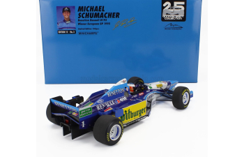 BENETTON F1 B195 Team Mild Seven Renault №1 World Champion Winner European Gp (1995) Michael Schumacher, Blue Yellow