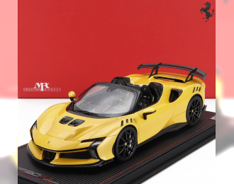 FERRARI Sf90 Xx Stradale Spider (2024) - Con Vetrina - With Showcase, Giallo Tristrato - Yellow Met Black