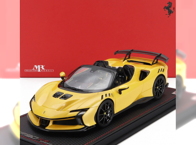 FERRARI Sf90 Xx Stradale Spider (2024) - Con Vetrina - With Showcase, Giallo Tristrato - Yellow Met Black