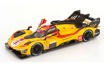 FERRARI 499p 3.0l Turbo V6 Team Af Corse №83 Winner 24h Le Mans (2025) Robert Kubica - Phil Hanson - Yifei Ye, Yellow Red