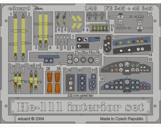 Цветное фототравление для He 111 interior