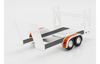 Двухосный прицеп для транспортировки автомобилей, красно-серебристый / Car Transporter Trailer Ycid, Red Silver