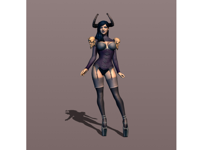 Фигурка 666 Демонесса, окрашенная