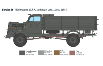 Сборная модель OPEL Blitz Type A 4x4 Truck Military 2-assi 1942