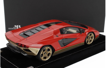 LAMBORGHINI Countach Lpi 800-4 (2021) - Con Vetrina - With Showcase, Rosso Arancio Miura - Red Orange