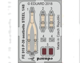 Фототравление для модели P-39 seatbelts STEEL