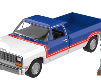DODGE Ram America 250 Edition with Big Statue of Liberty Figurine (1981), white / red / blue