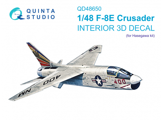 3D Декаль интерьера кабины F-8E Crusader (Hasegawa/Hobby 2000)