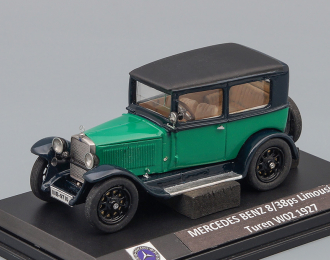 MERCEDES-BENZ 8/38ps Limousine 2 Turen W02 (1927), green / black