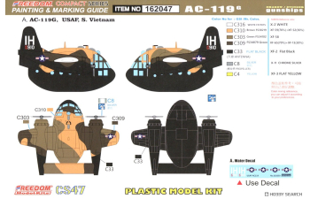Сборная модель AC-119G/K USAF Shadow/Stinger Gunships Vietnam War