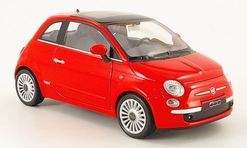 FIAT 500 (2007), red