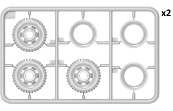 Сборная модель CHEVROLET G7107 4x4 Cargo Truck Military With Ben Hur Trailer 1943