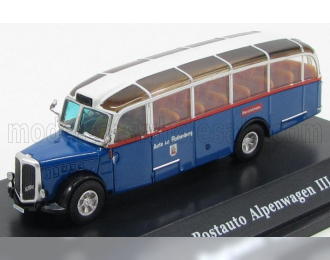 SAURER 4lc Autobus Aagr Postauto Alpenwagen Iiia (1951), blue