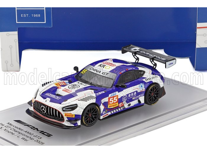 MERCEDES BENZ Amg Gt3 Evo 6.2l V8 Team Origine Motorsport №55 Gt Cup (2026) Gu Meng - Xie Xinzhe, White Blue