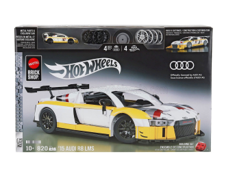 Сборная модель AUDI R8 Lms №39 Racing (2015) 820 Pcs + R8 1/64 Scale, White Yellow
