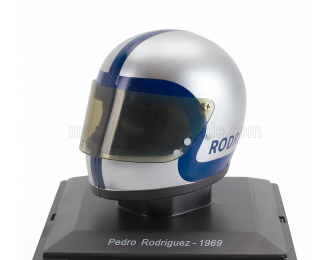 HELMET F1 Casco Helmet Pedro Rodriguez Team Scuderia Ferrari Sefac 312 Season (1969), Silver