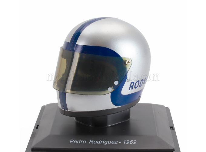 HELMET F1 Casco Helmet Pedro Rodriguez Team Scuderia Ferrari Sefac 312 Season (1969), Silver