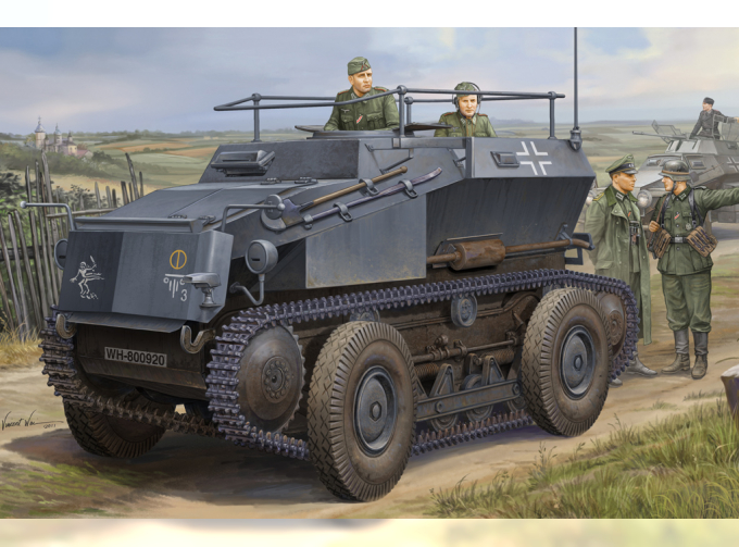 Сборная модель Бронеавтомобиль German Sd.Kfz.254 Tracked Armoured Scout Car