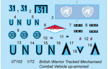 Сборная модель British Warrior Tracked Mechanised Combat Vehicle up-armo