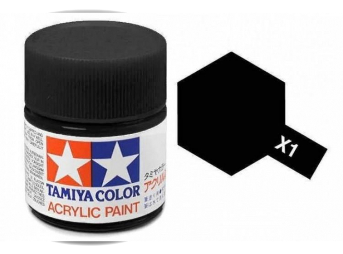 Краска акриловая X-1 BLACK чёрный, 23 мл