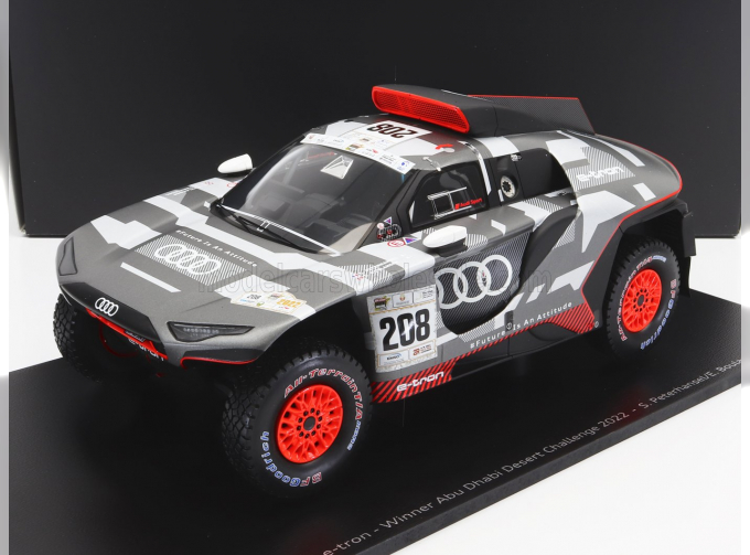 AUDI Q E-tron Rs Team Audi Sport N208 Winner Abu Dhabi Desert Challenge (2022) S.Peterhansel - E.Boulanger, Grey Silver Black