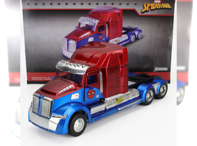 WESTERN STAR 57x Tractor Truck Spiderman (2009), Blue Red