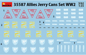 Сборная модель Набор Канистр Союзников II Мировой Войны