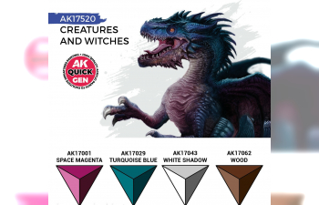 Набор красок QUICK GEN - Существа и ведьмы (4 цвета) / Creatures and Witches – QUICK GEN Set