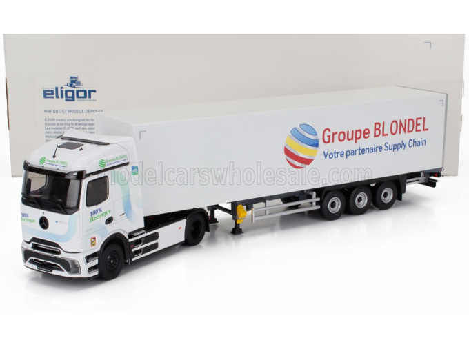 MERCEDES-BENZ E-actross 600 Truck Cassonato Semi Fourgon Groupe Blondel (2024), White Grey