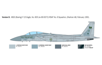 Сборная модель McDONNEL DOUGLAS F-15c Eagle Military Airplane 1986
