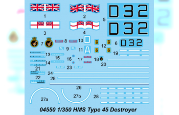 Сборная модель Британский эсминец HMS Type 45