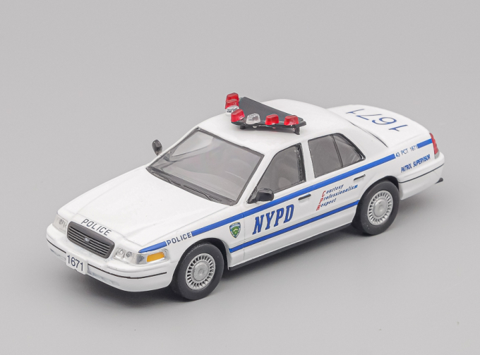 FORD Crown Victoria New York Police, Полицейские Машины Мира 7, белый