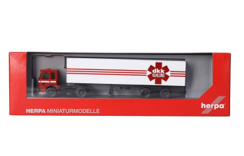 ROMAN Diesel седельный тягач с полуприцепом DKK Kühlung, красный/белый