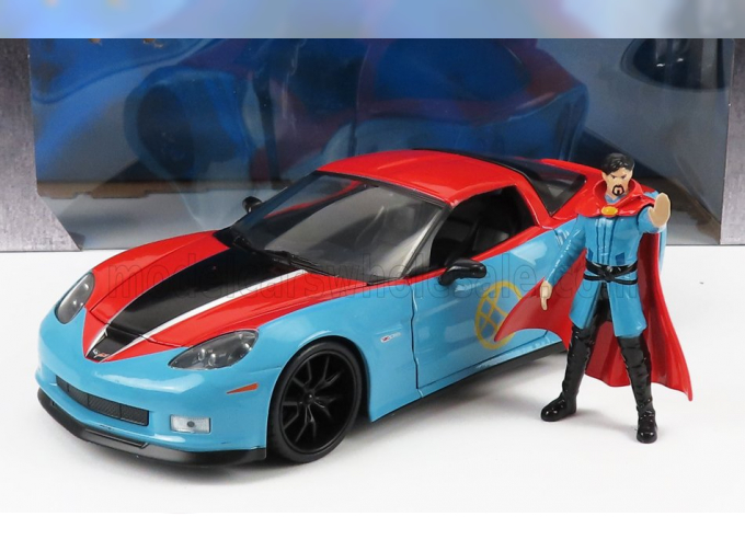 CHEVROLET Corvette Z06 2015 With Doctor Strange Figure, Blue Red