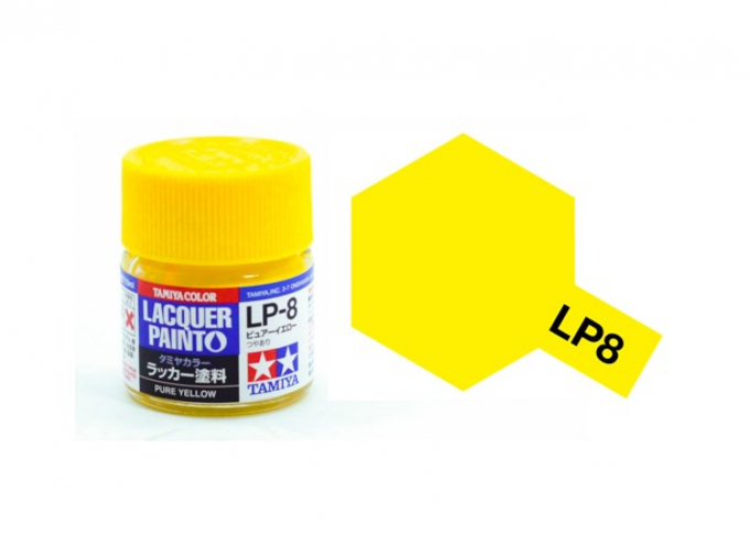 Краска эмалевая глянцевый желтый LP-8 Pure Yellow, 10мл