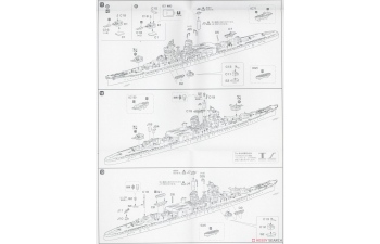 Сборная модель Японский легкий крейсер Agano Full Hull Model