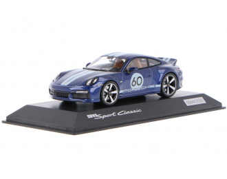 PORSCHE 992 Sport Classic (Gentian blue metallic, black/cognac)