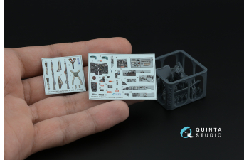 Декаль интерьера кабины МиГ-21Р, серые панели (Eduard) (с 3D-печатными деталями)