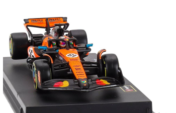 McLAREN F1 Mcl39 Team Mclaren №81 3rd Monaco Gp (2025) Oscar Piastri - With Pilot And Showcase, Orange Black