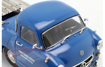 MERCEDES-BENZ Renntransporter (blue) + MERCEDES-BENZ W196 (1955), silver