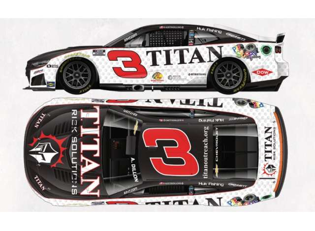 CHEVROLET #3 Austin Dillion *Titan Risk Solutions*, black/red/white 2026