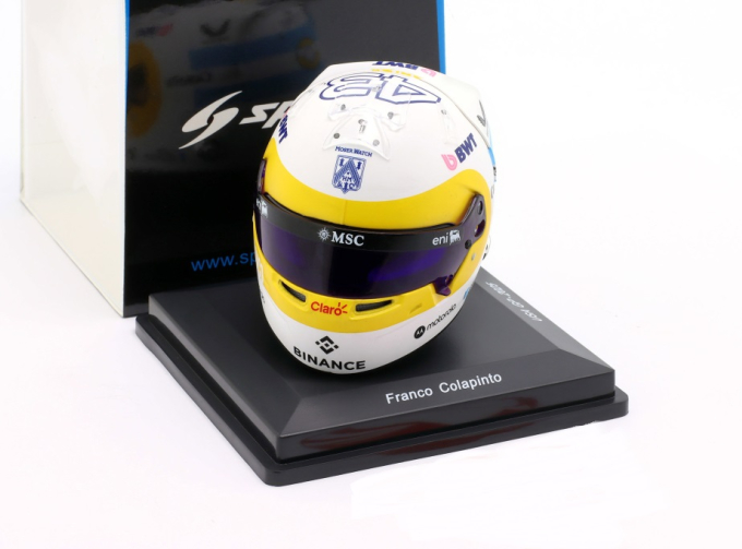 MINI HELMET BWT Alpine F1 Team #43 USA GP Formula 1 Franco Colapinto (2025)