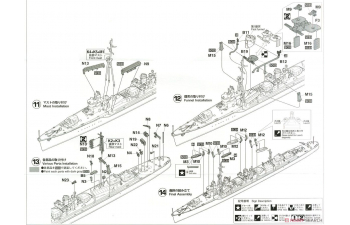 Сборная модель Японский эсминец HAYANAMI